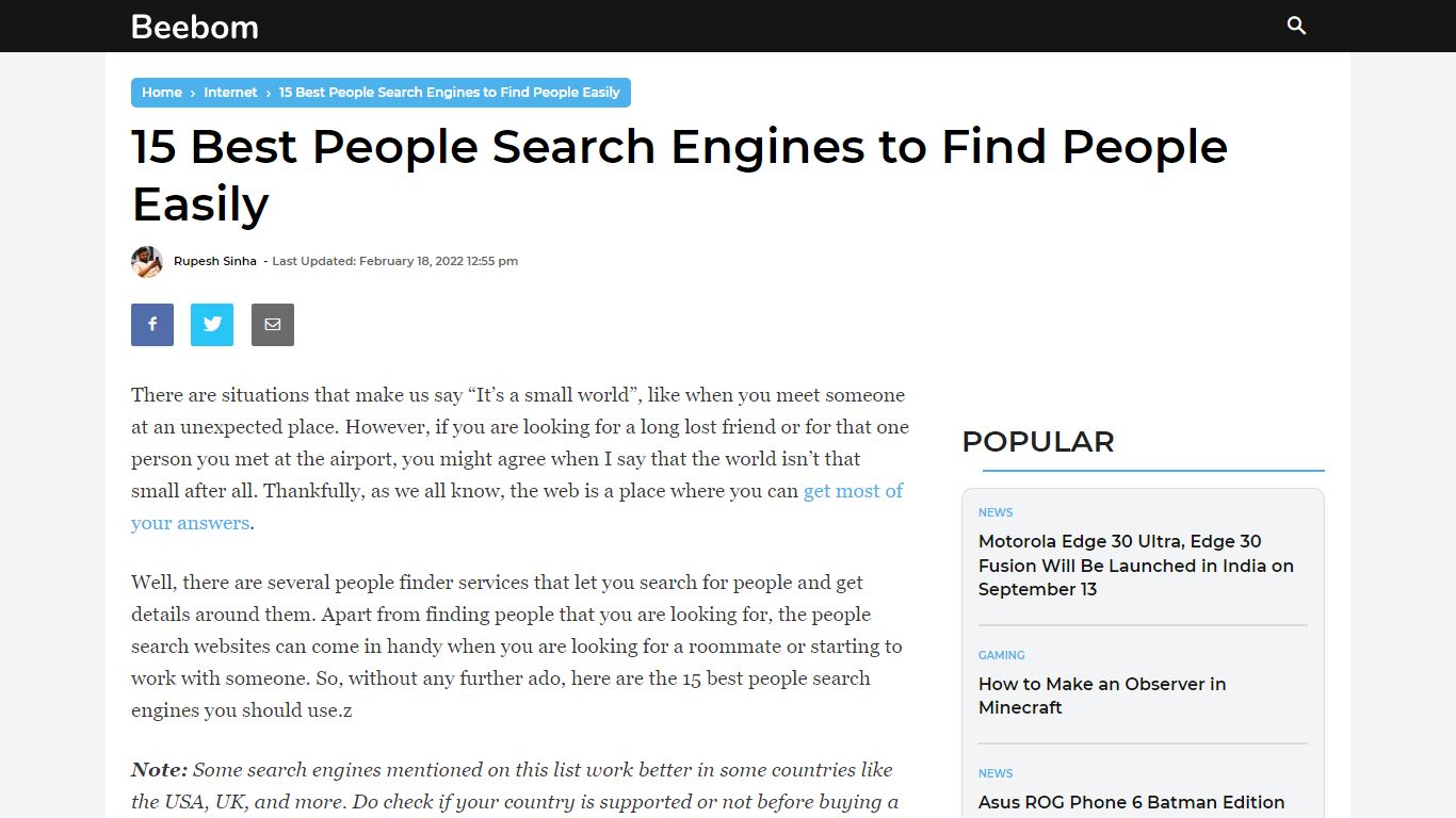 15 Best People Search Engines in 2022 [WORKING] | Beebom